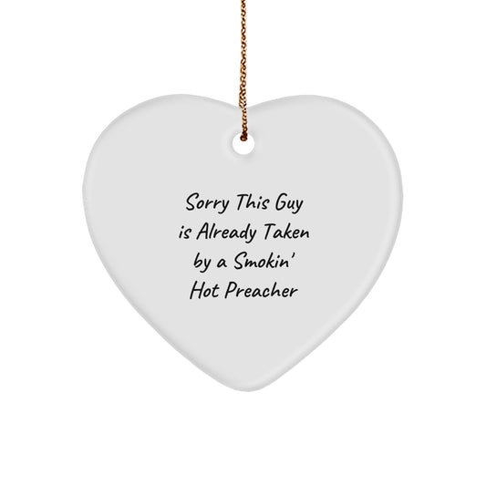 Funny Inspirational Gifts from Men to Preacher Friends for Christmas Unique Heart Ornaments - Image 1