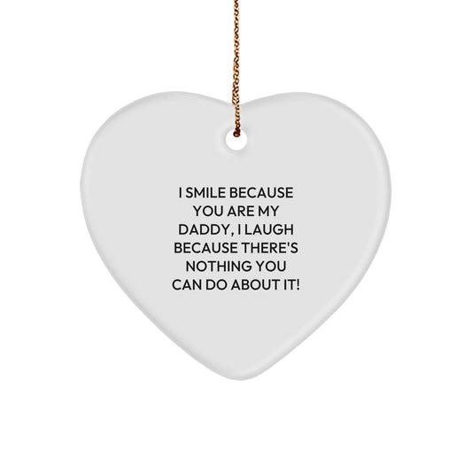 Funny Daddy Heart Ornament Gifts from Men to Fathers on Valentine's Christmas Unique Gifts - Image 1