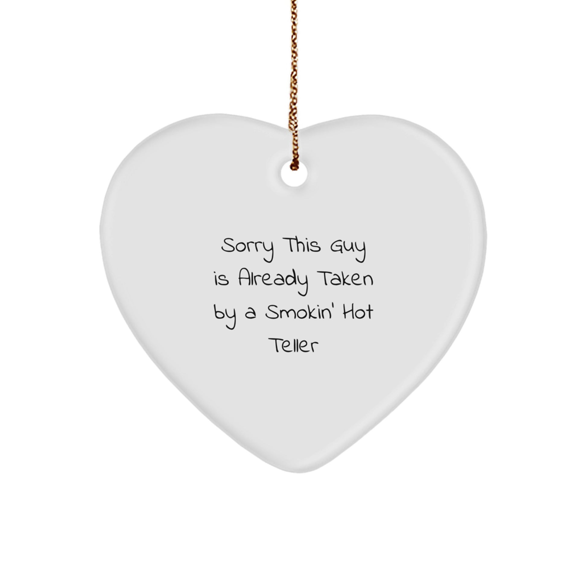 Funny Teller Heart Ornament Gifts from Men, Women, Friends for Teller, Christmas Unique Ornaments - Image 1