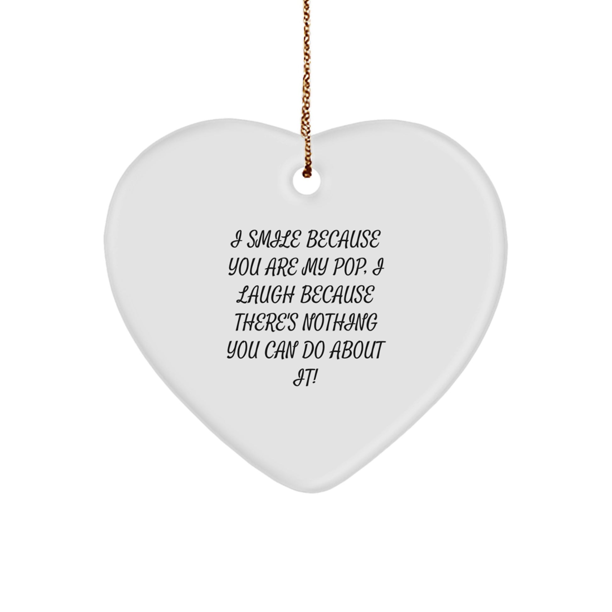 Funny Pop Heart Ornament Gifts from Family to Pop, Christmas Unique Gifts for Pop - Image 1
