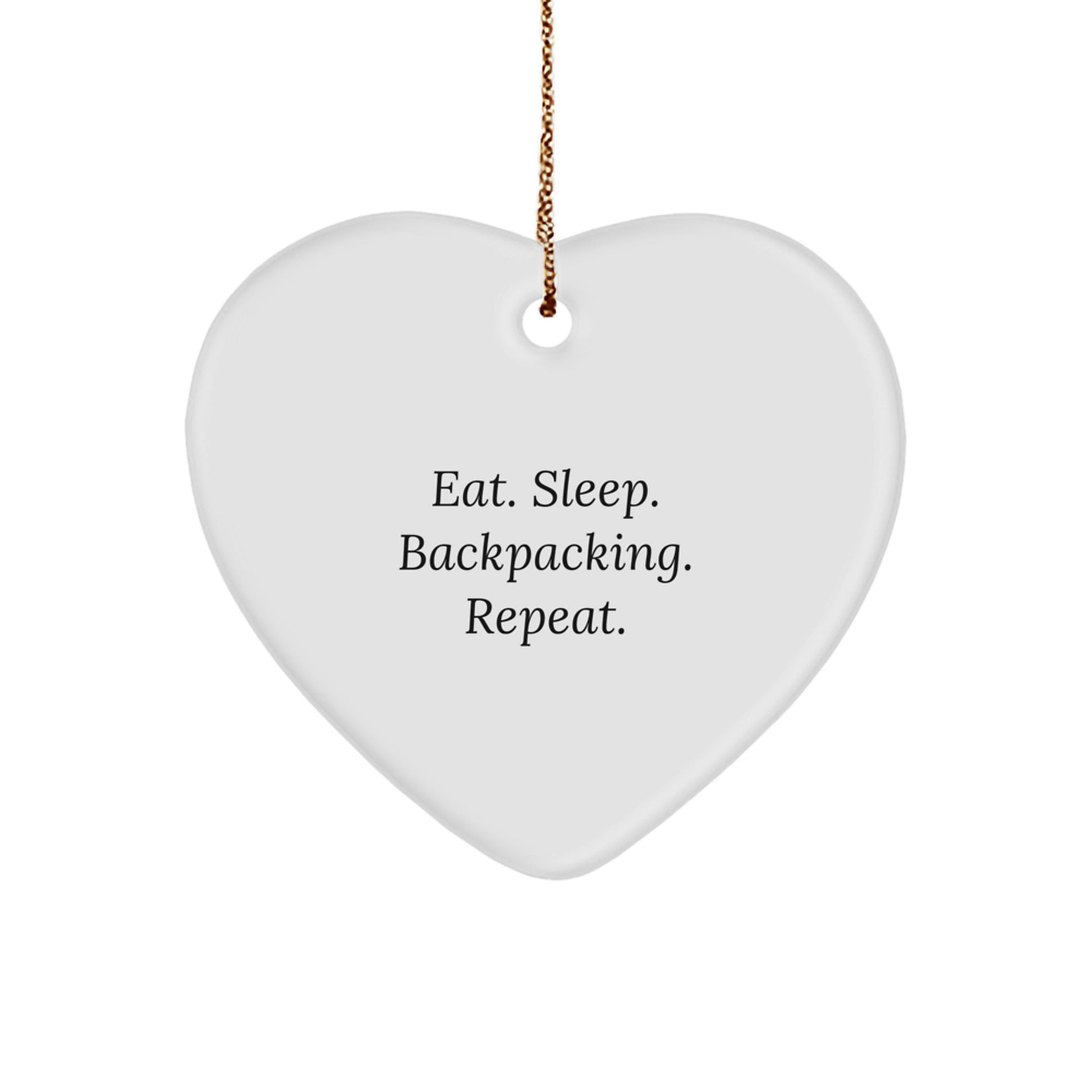 Backpacking Love Gifts for Men Women Friends Family - Funny Heart Ornament Christmas Unique - Image 1