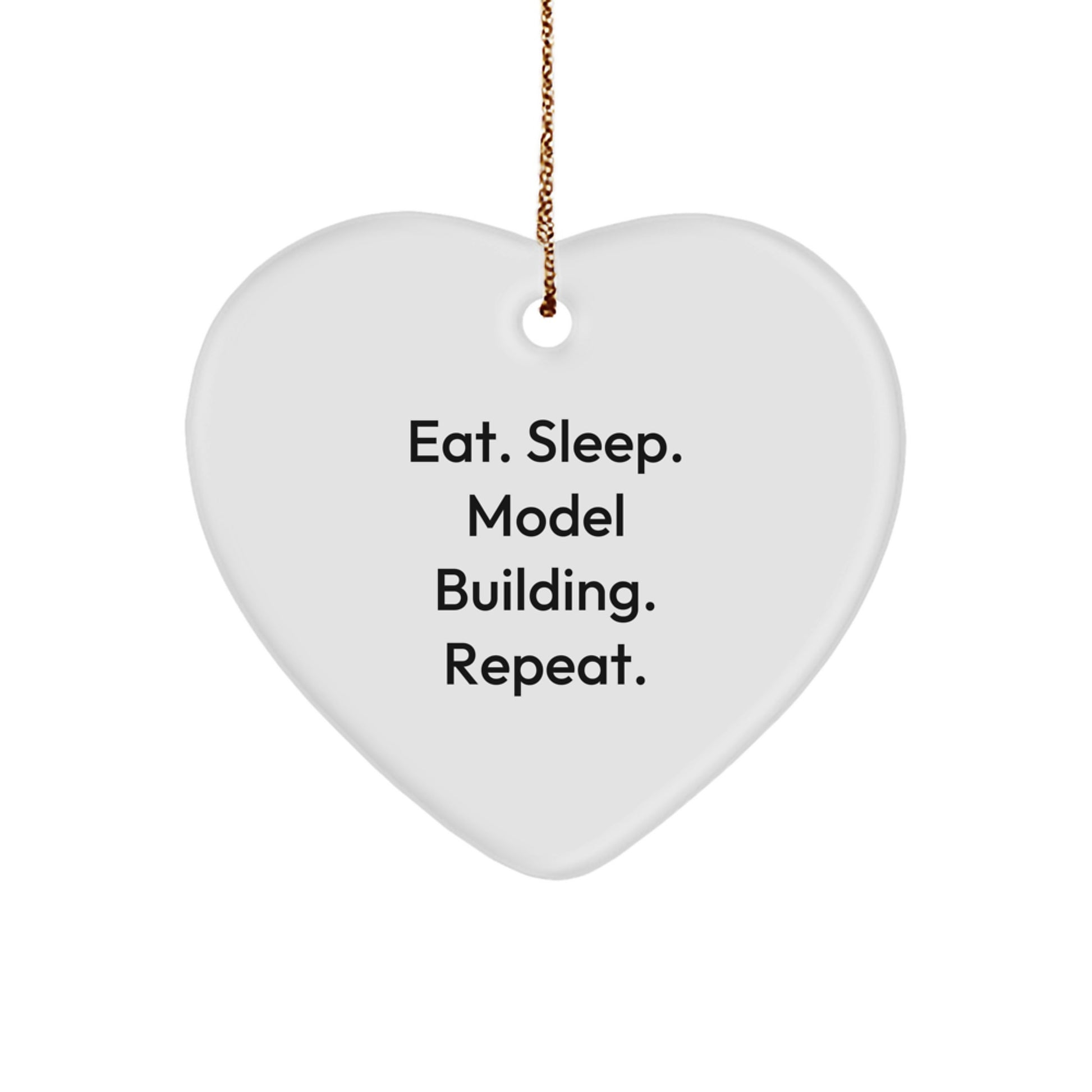 Funny Model Building Christmas Heart Ornament Gifts from Mom for Hobbyist Men - Image 1