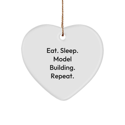 Funny Model Building Christmas Heart Ornament Gifts from Mom for Hobbyist Men - Image 1