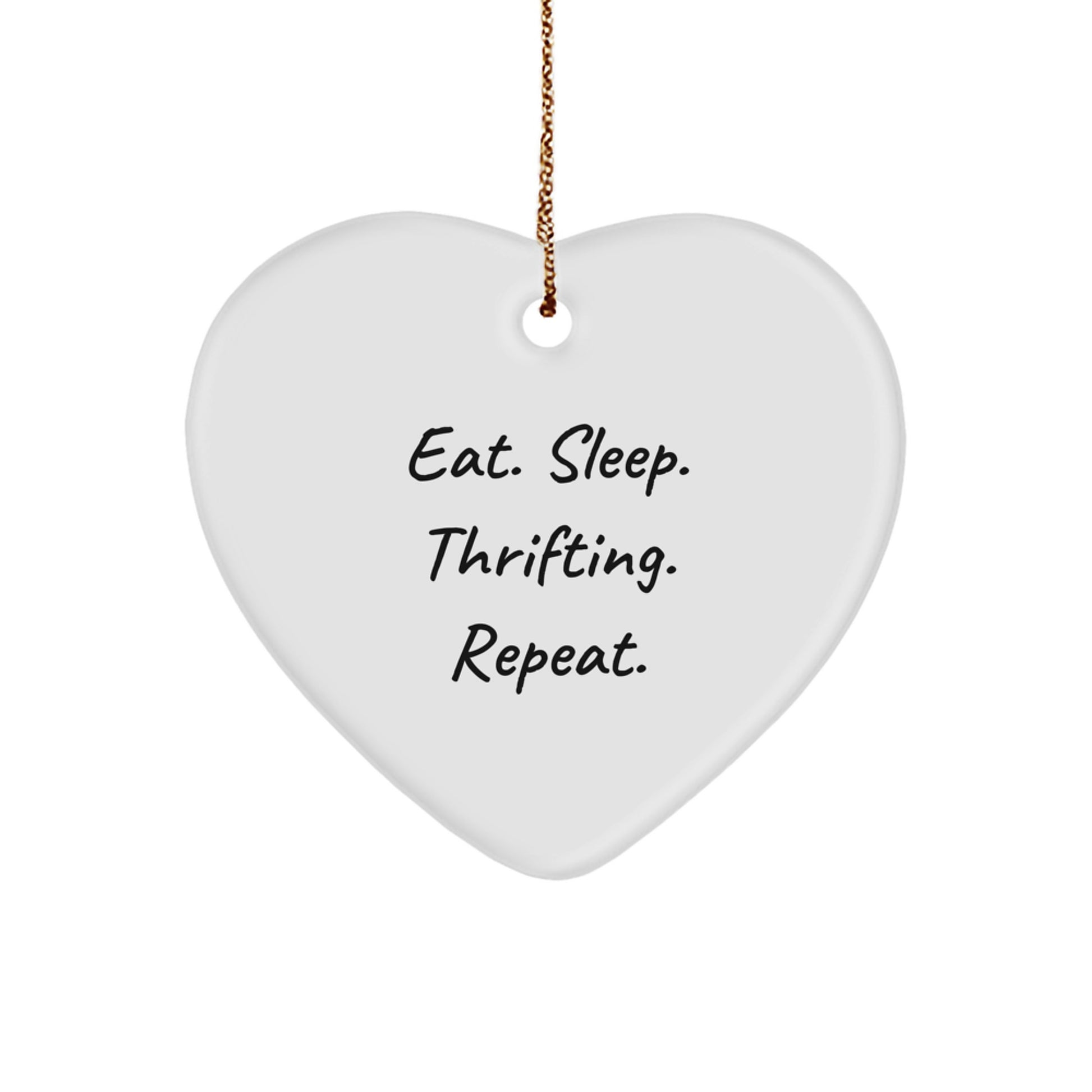 Funny Thrifting Heart Ornament Gifts from Friends and Family for Christmas Unique Thrifters - Image 1