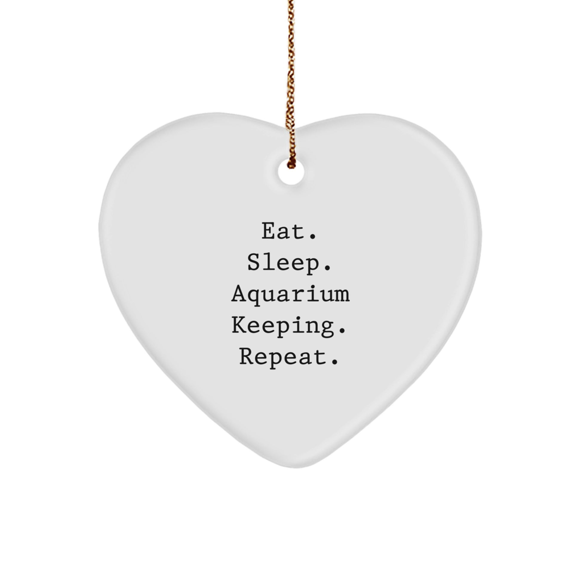 Funny Aquarium Keeping Heart Ornament Gifts from Men to Aquarium Keeping Friends for Christmas - Image 1