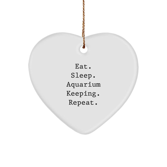 Funny Aquarium Keeping Heart Ornament Gifts from Men to Aquarium Keeping Friends for Christmas - Image 1