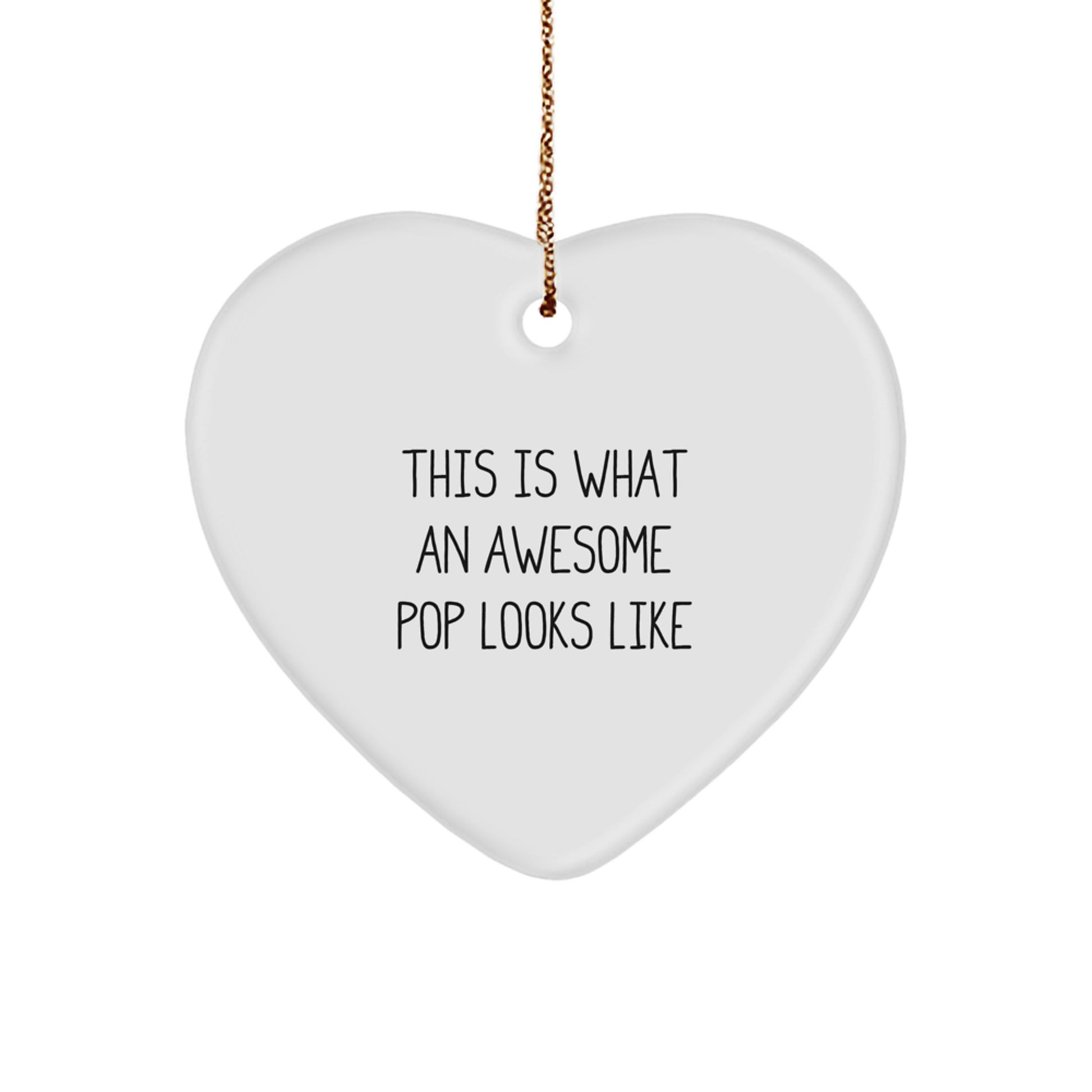 Heartfelt Pop Christmas Unique Gifts from Friends to Family Members - This Is What An Awesome Pop Looks Like Pop Art Heart Ornament - Image 1