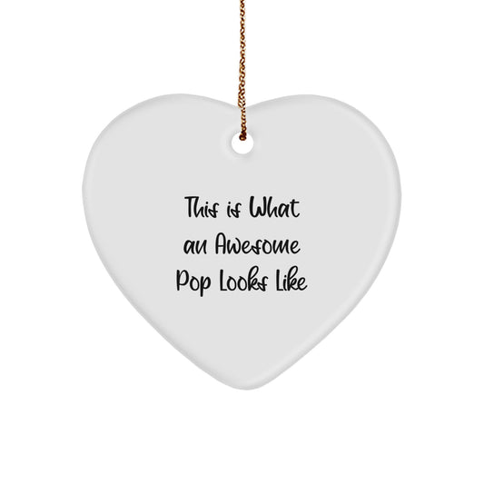 Funny Pop Christmas Heart Ornaments Gifts from Men to Friends - Image 1