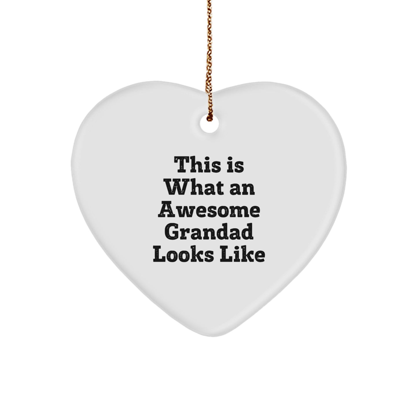 Funny Grandad Gifts from Men to Grandad - Heart Ornament for Christmas Unique Gifts - Image 1