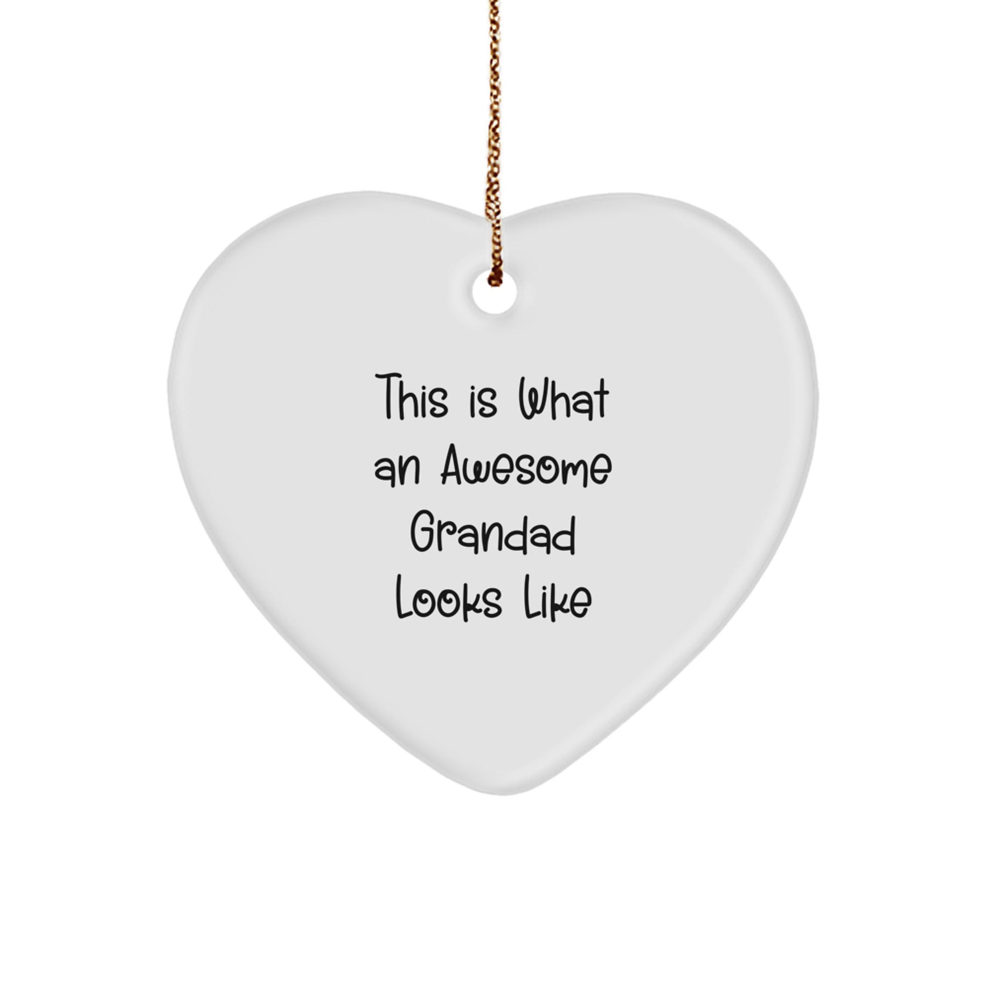 Funny Grandad Heart Ornament Gifts from Grandads to Grandsons for Christmas Unique Presents - Image 1