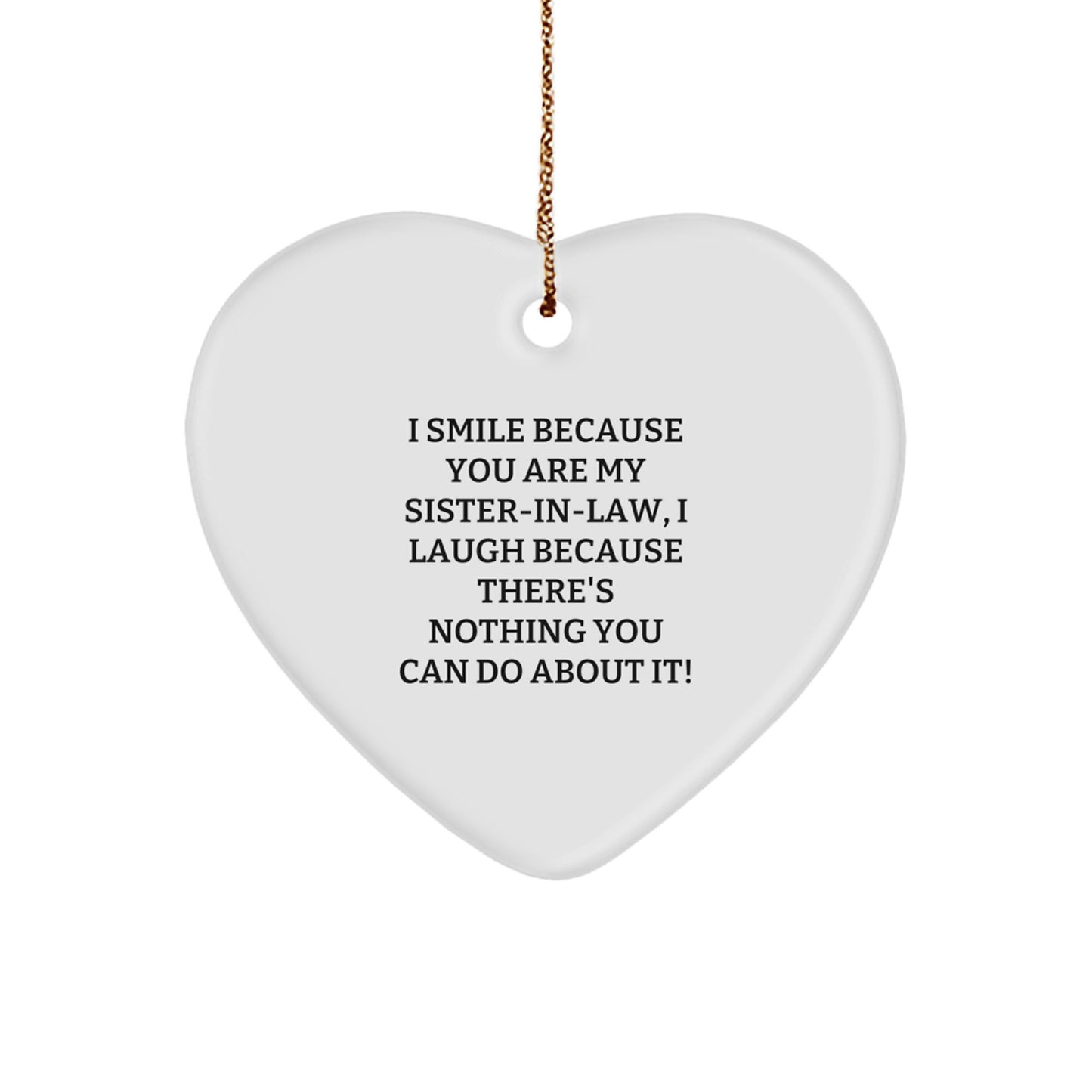 Funny Sister-in-law Heart Ornament Gifts from Family for Sister-in-law - Christmas Unique Gifts - Image 1