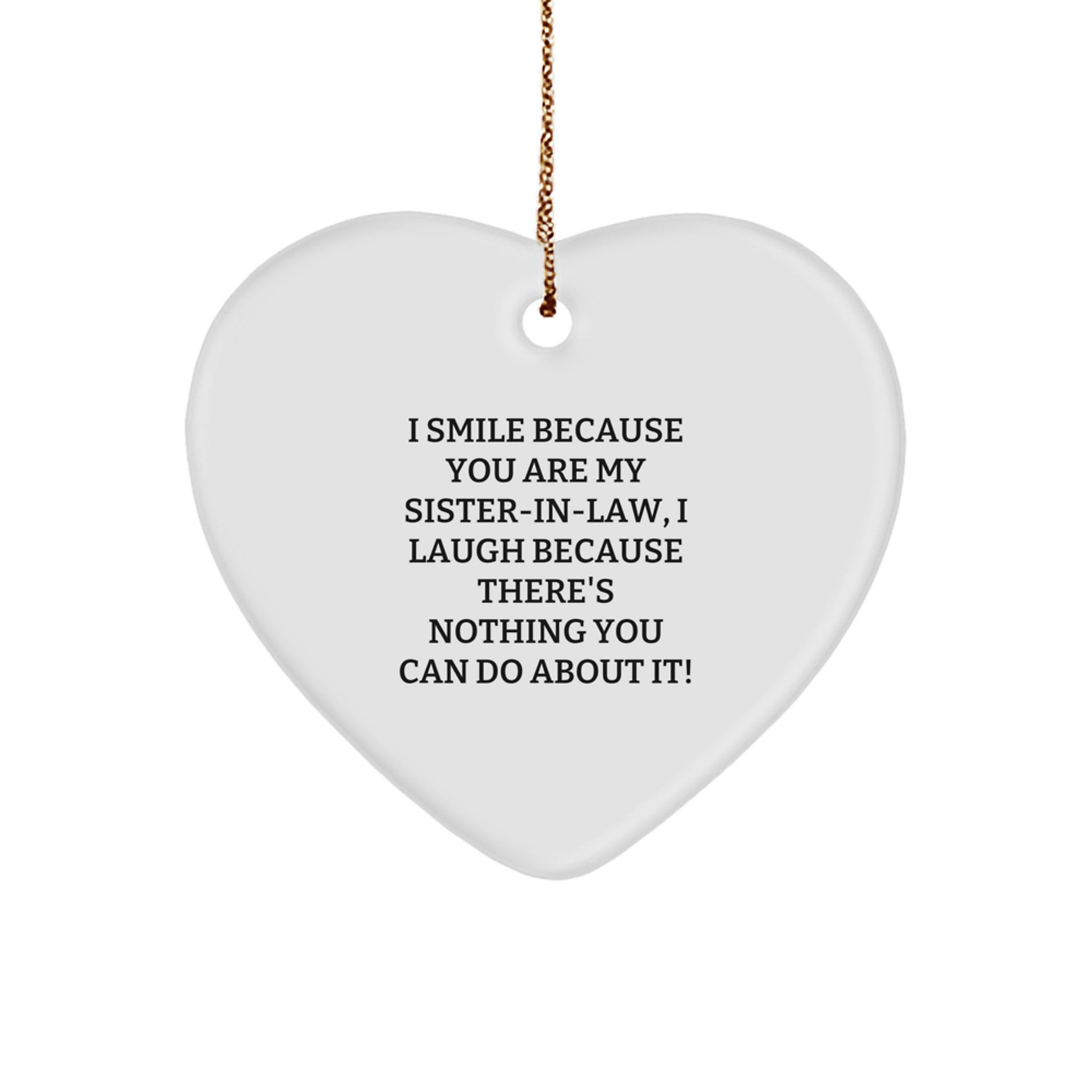 Funny Sister-in-law Heart Ornament Gifts from Family for Sister-in-law - Christmas Unique Gifts - Image 1
