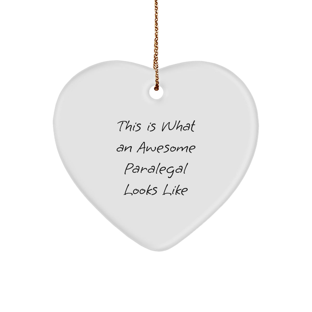 Funny Paralegal Gifts for Coworkers, Unique Christmas Unique Gifts from Family, Heart Ornament for Paralegal - Image 1