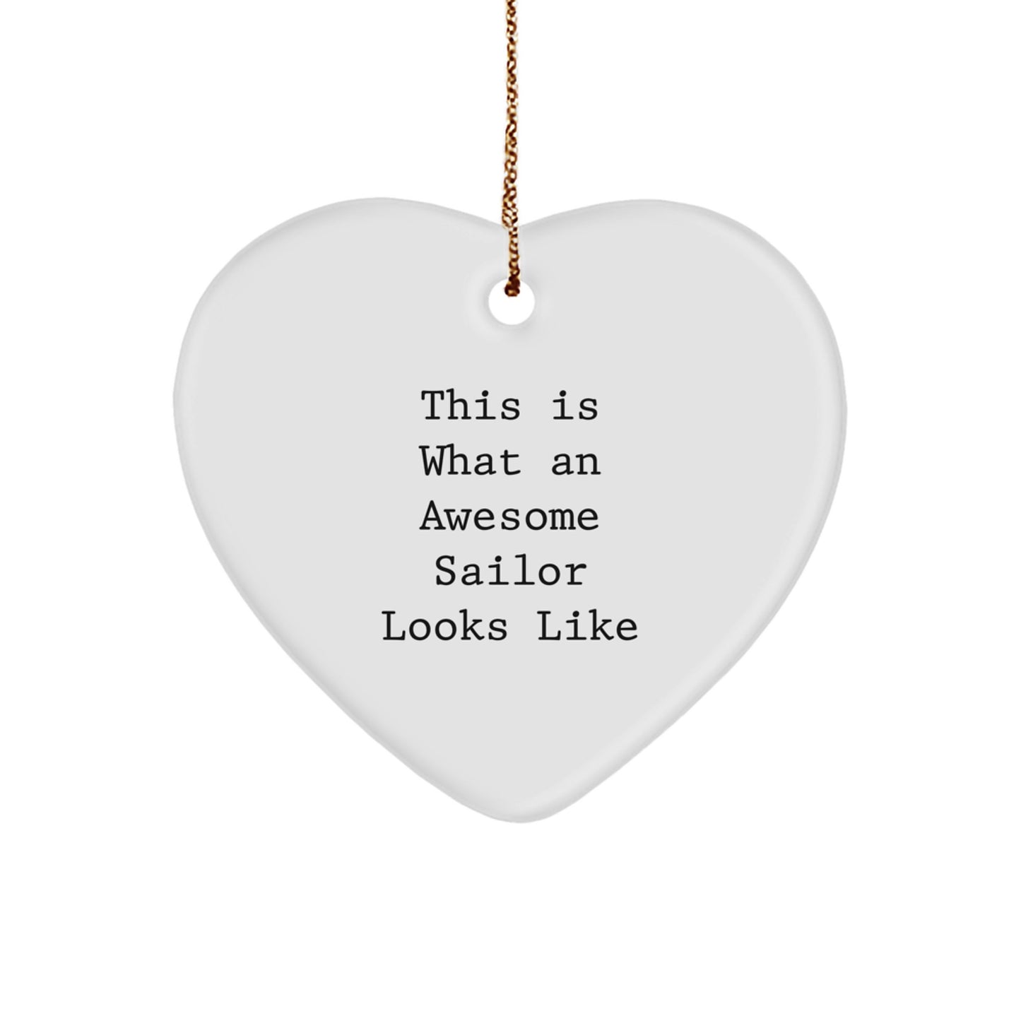 Funny Sailor Heart Ornament Gifts from Friends to Men for Christmas Unique Presents - Image 1