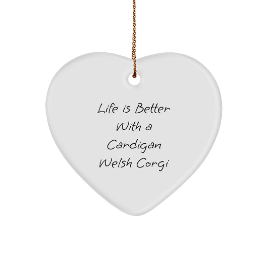 Cardigan Welsh Corgi Dog Gifts, Funny Quote Ornaments, Heart-Shaped MDF Decor, Gifts from Friends for Family, Christmas Unique Gifts - Image 1