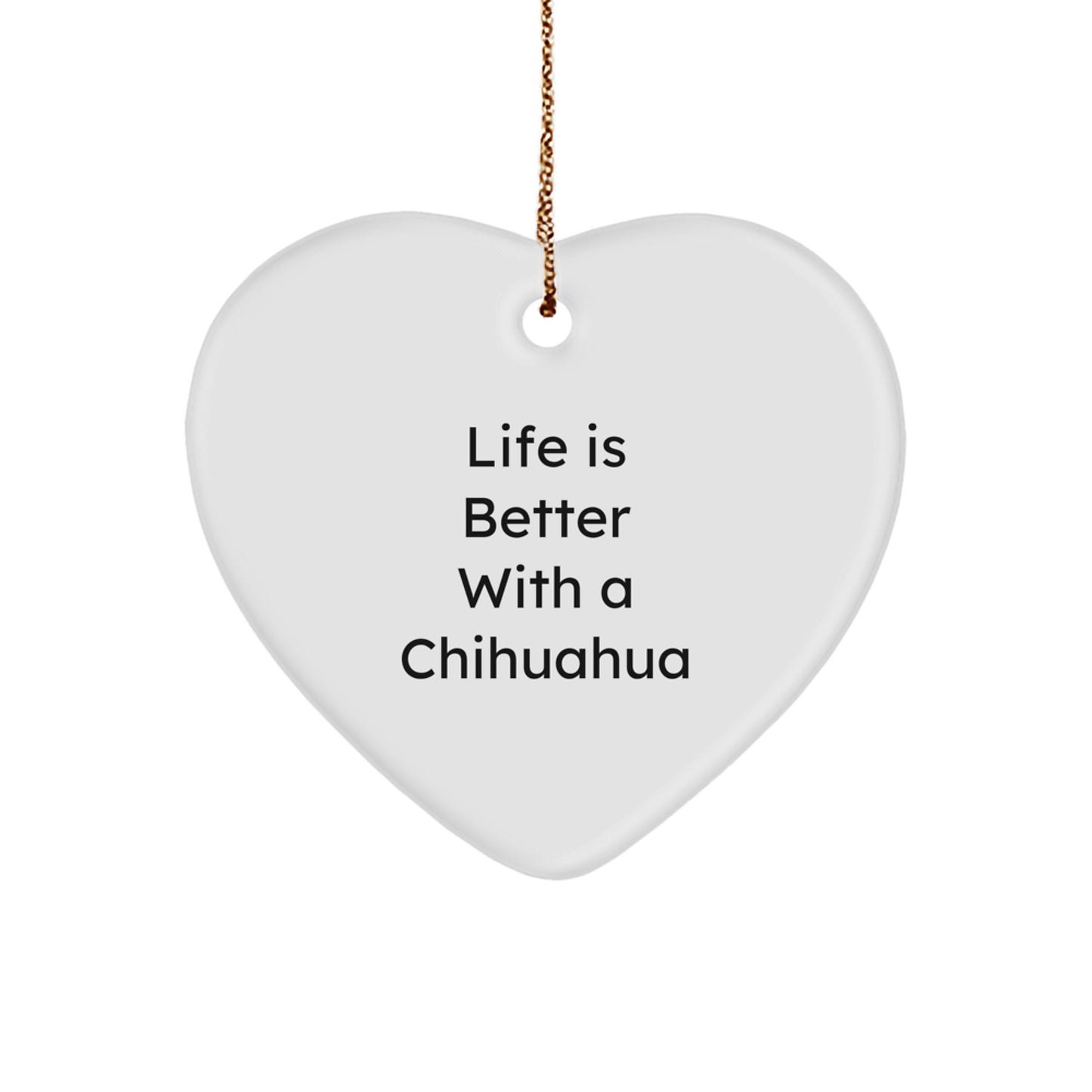 Charming Chihuahua Dog Heart Ornament Gifts from Friends, Family, or Coworkers for Men, Women, and Chihuahua Dog Lovers This Christmas - Image 1