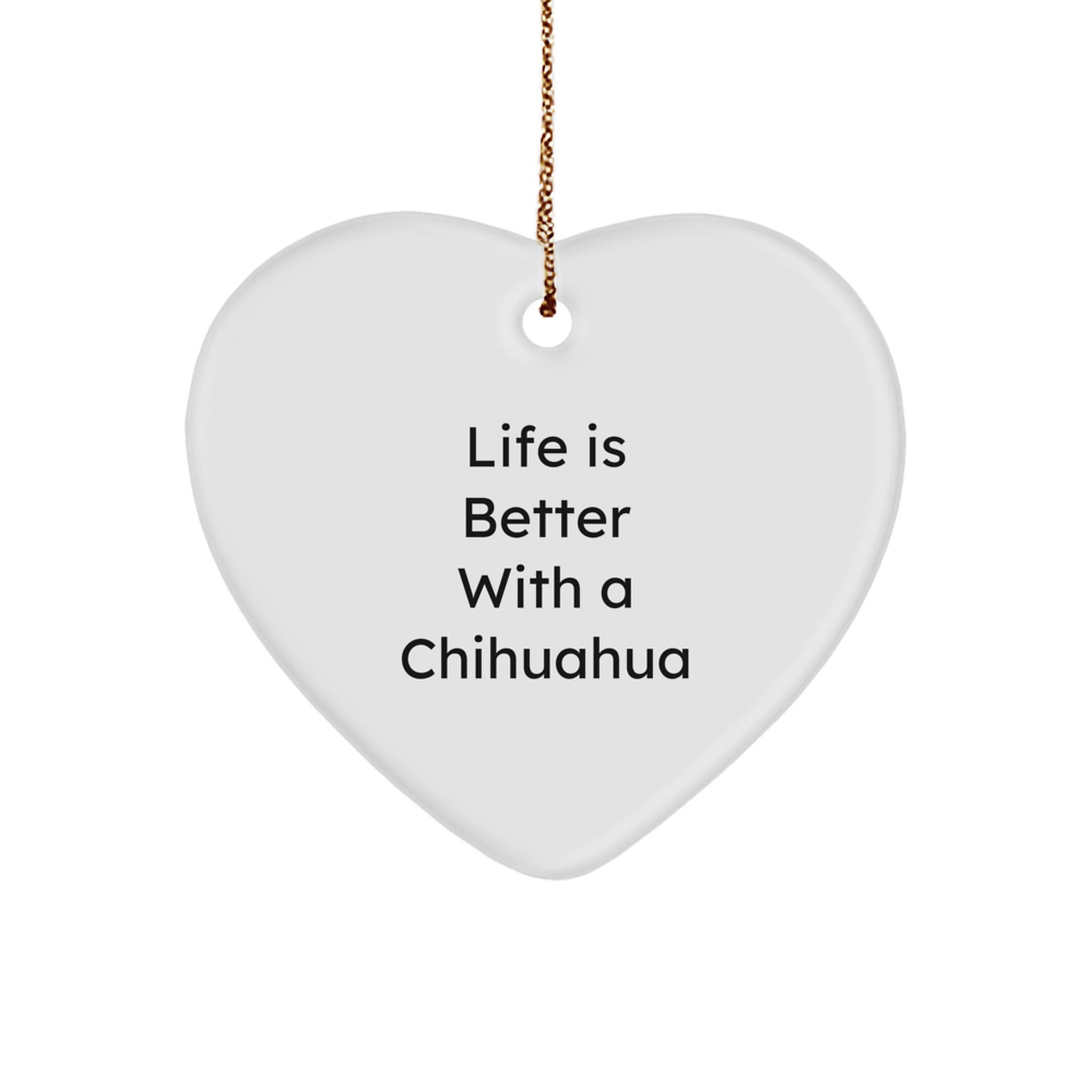 Charming Chihuahua Dog Heart Ornament Gifts from Friends, Family, or Coworkers for Men, Women, and Chihuahua Dog Lovers This Christmas - Image 1