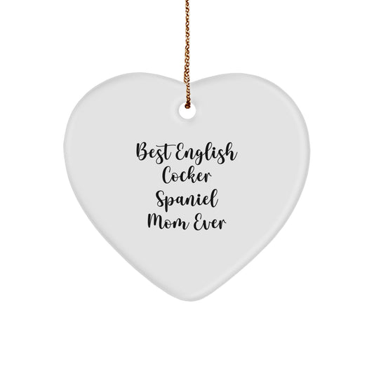 Funny English Cocker Spaniel Dog Mom Gifts, English Cocker Spaniel Dog Heart Ornament Christmas Unique Gifts, Gifts from Mom, Gifts for English Cocker Spaniel Dog - Image 1