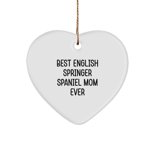 Funny English Springer Spaniel Dog Mom Gifts for English Springer Spaniel Dog Lovers, Heart Ornament, Christmas Unique Gifts from Friends and Family - Image 1