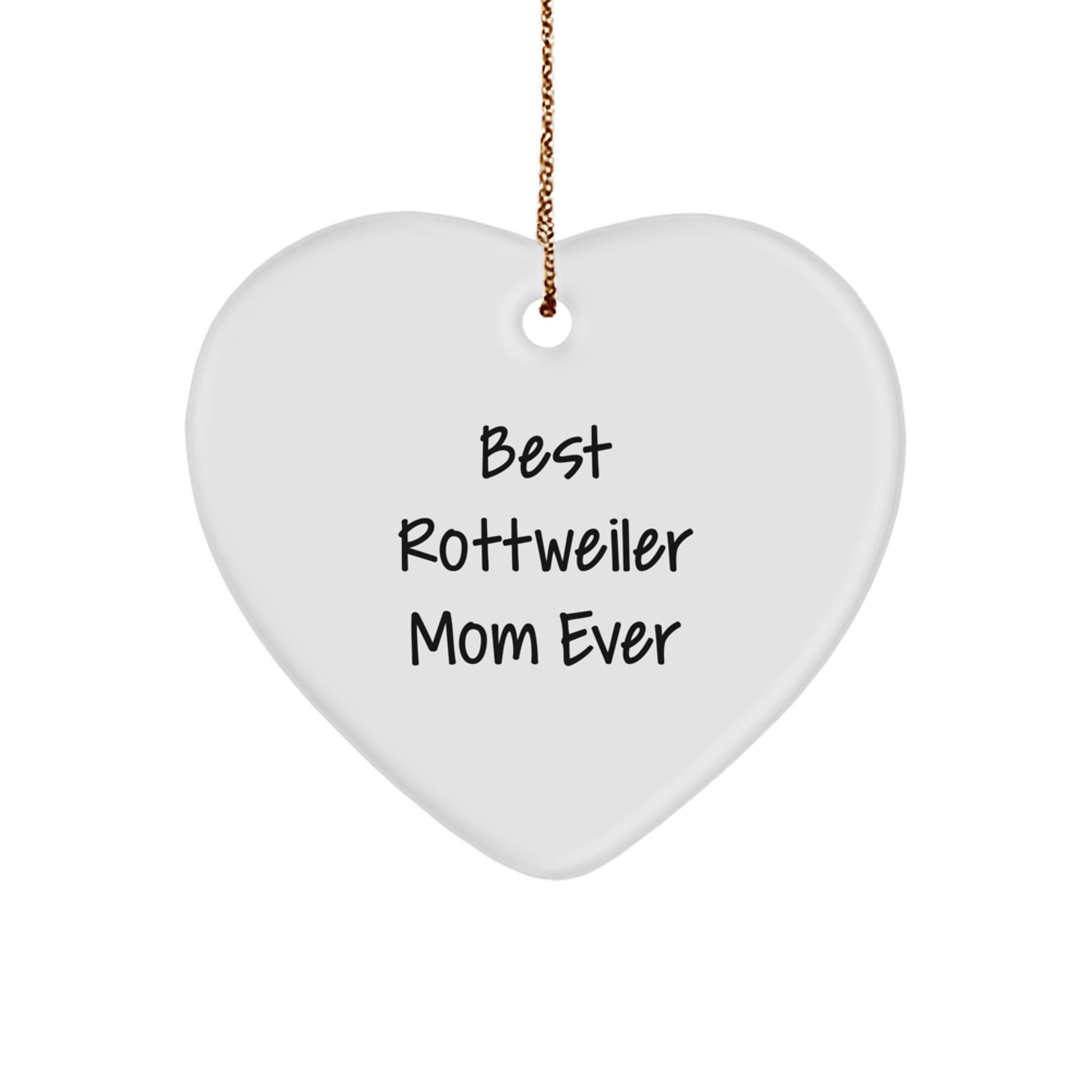 Funny Rottweiler Mom Gifts from Women to Rottweiler Dog Lovers - Heart Ornament for Christmas Unique Gifts - Image 1