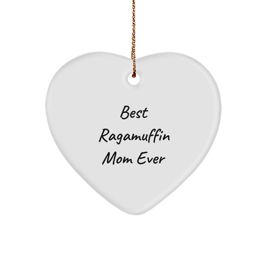 Ragamuffin Cat Mom Gifts, Heart Ornament for Ragamuffin Cat Lovers, Funny Best Ragamuffin Mom Ever Christmas Unique Gifts from Family, Friends, Coworkers - Image 1