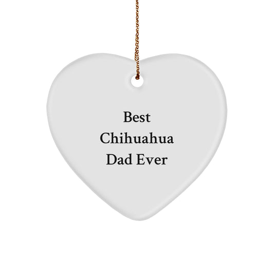 Chihuahua Dog Lovers Funny Heart Ornament Gifts from Men to Chihuahua Dog Owners at Christmas Time - Image 1