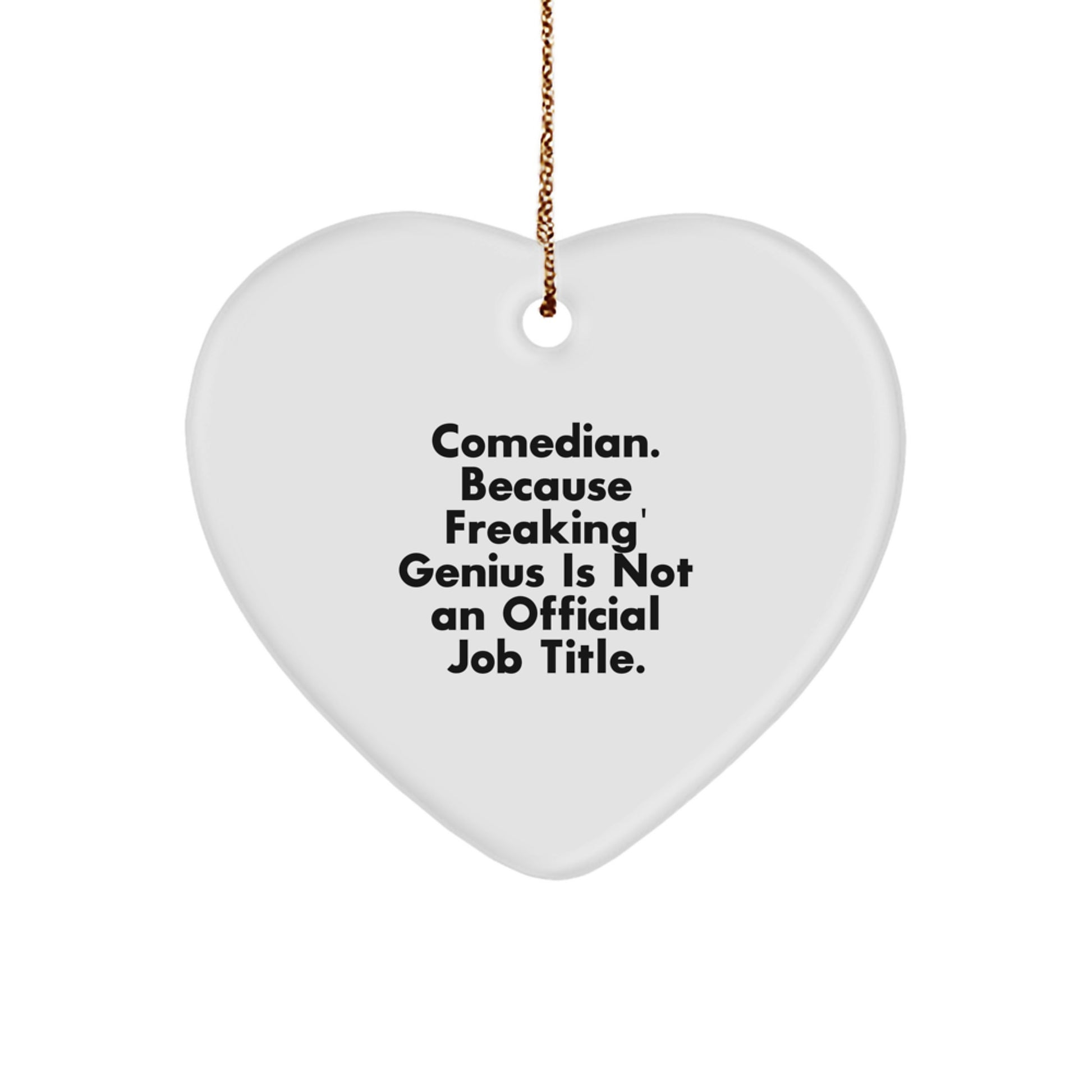Comedian Heart Ornament Funny Gifts from Friends for Comedian Christmas Unique Decorations - Image 1