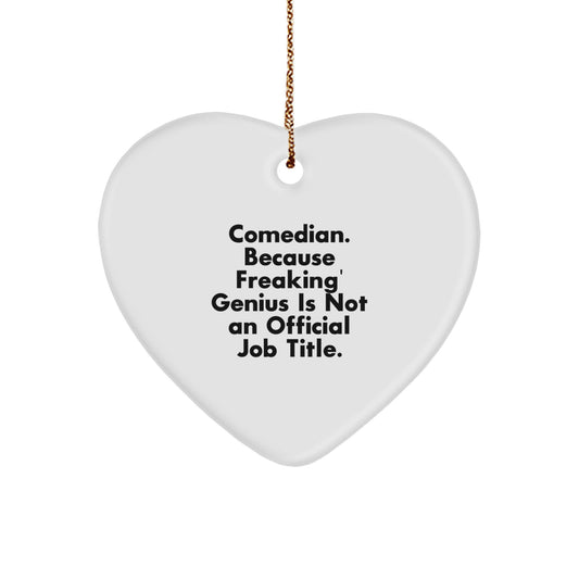 Comedian Heart Ornament Funny Gifts from Friends for Comedian Christmas Unique Decorations - Image 1