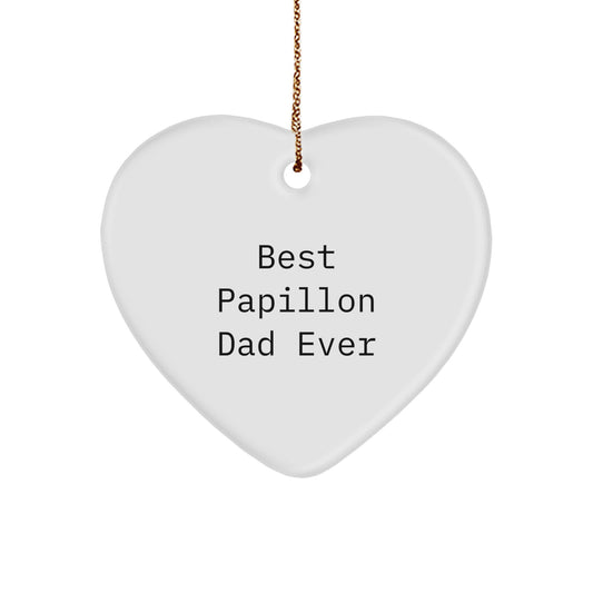 Papillon Dog Lovers' Christmas Unique Gift Funny Quote Heart Ornament Gifts from Friends, Family, Coworkers - Image 1