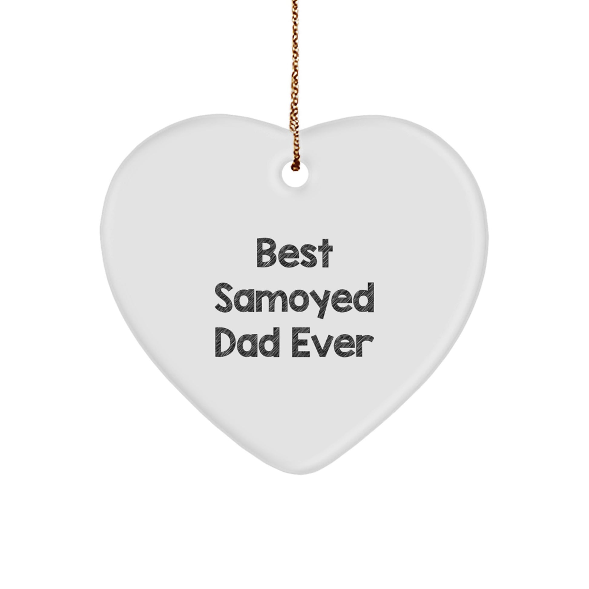 Funny Heart Ornaments for Samoyed Dog Lovers Gifts from Dad to Son Daughter Friends on Christmas Unique Gifts - Image 1