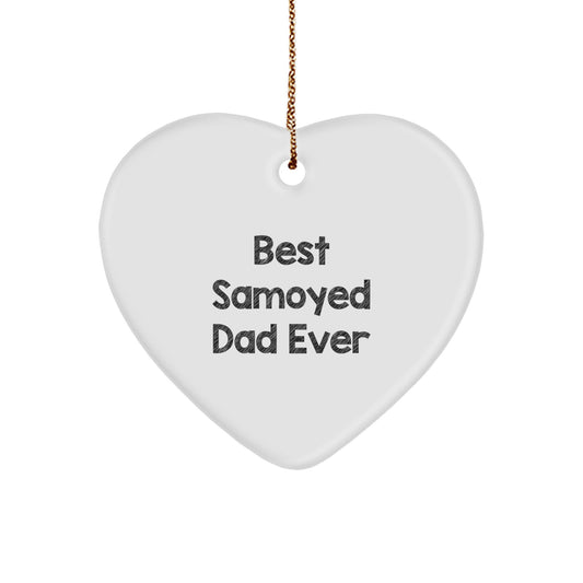 Funny Heart Ornaments for Samoyed Dog Lovers Gifts from Dad to Son Daughter Friends on Christmas Unique Gifts - Image 1