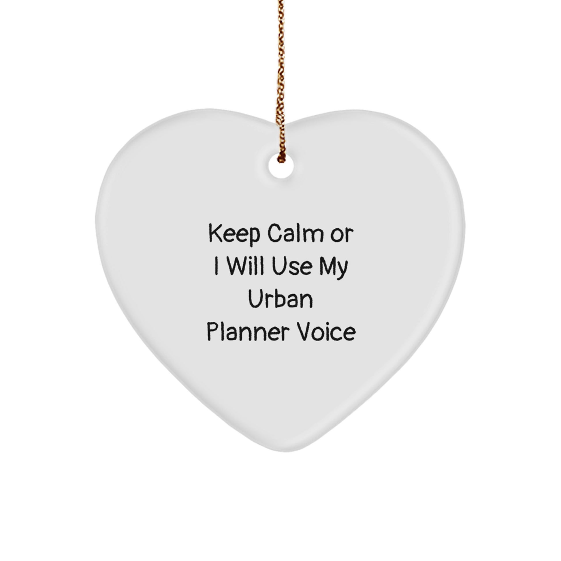 Funny Urban Planner Heart Ornament Gifts from Friends and Family for Christmas - Image 1