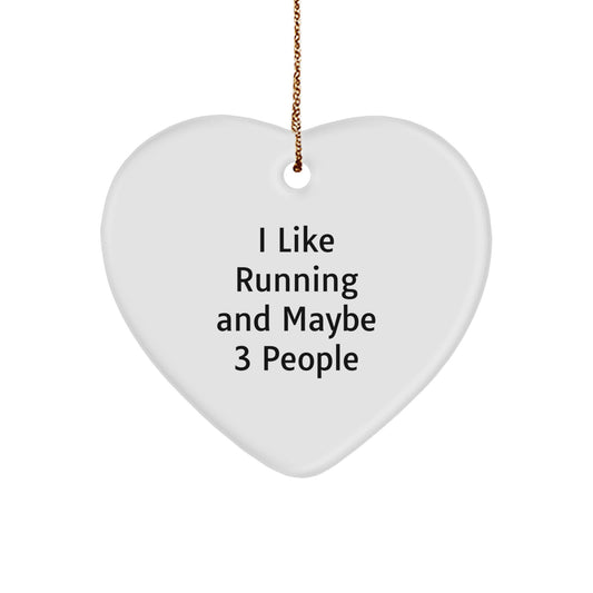 Funny Running Heart Ornament Gifts from Friends for Men Women Coworkers Family - Image 1
