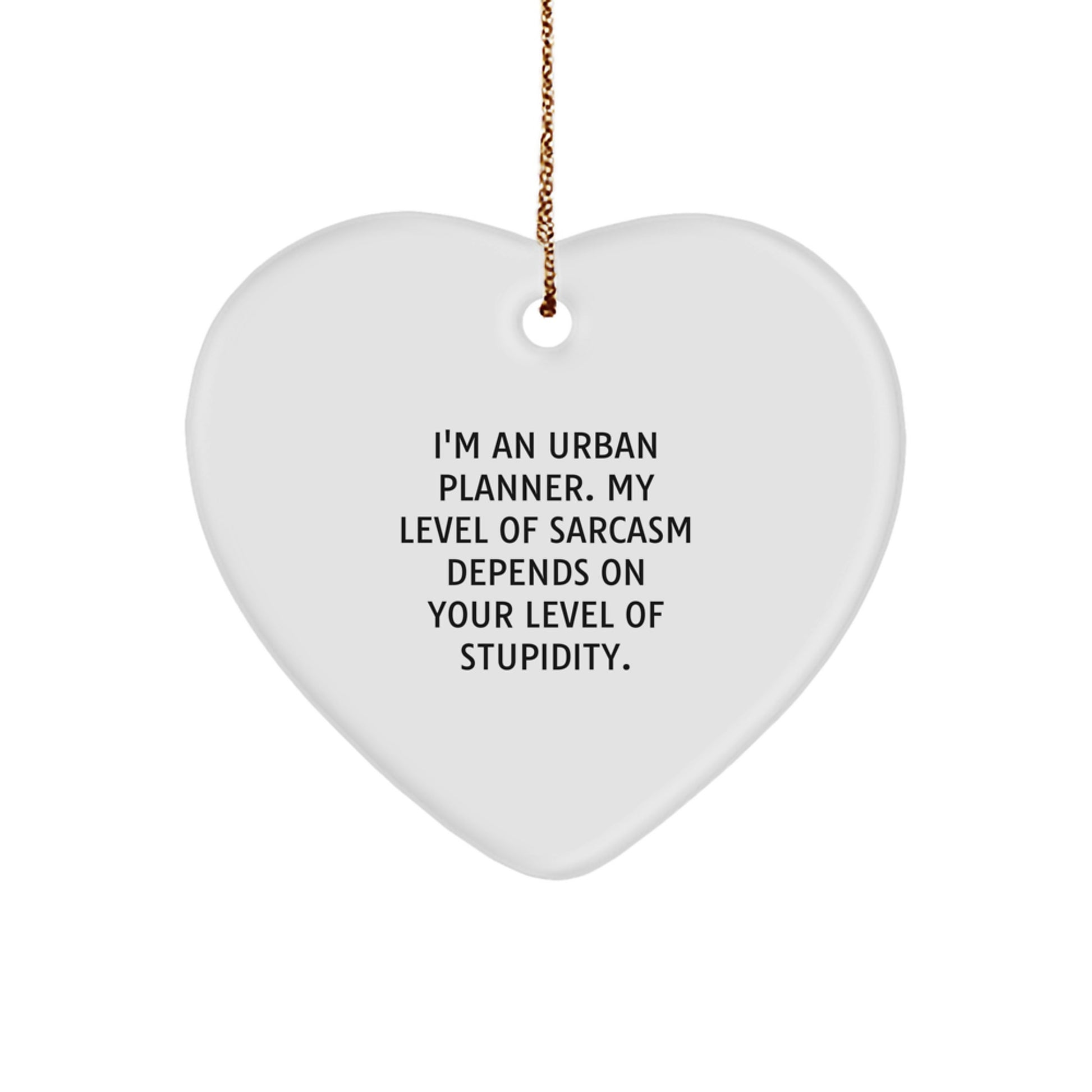 Funny Urban Planner Heart Ornament Gifts from Friends and Family for Christmas Unique Presents - Image 1