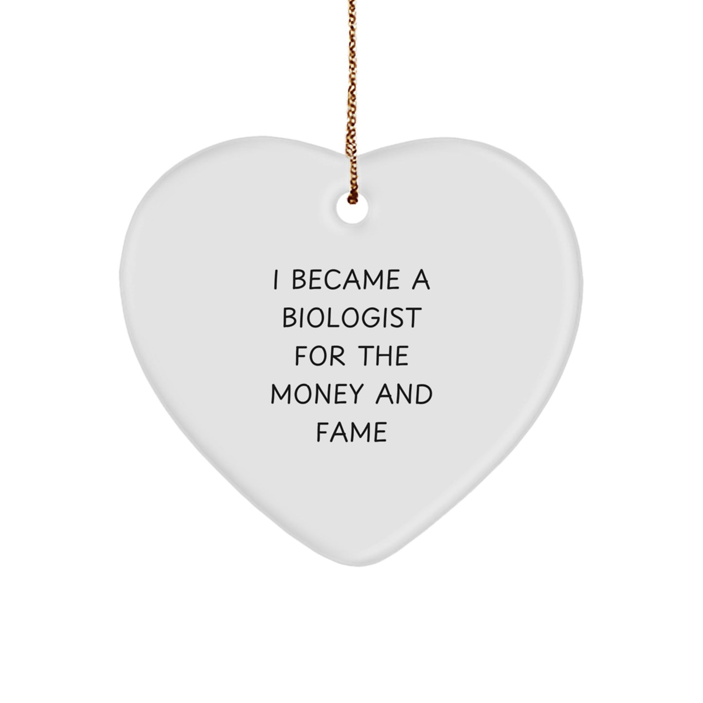 Funny Biologist Heart Ornament Gifts from Men to Friends for Christmas - Image 1