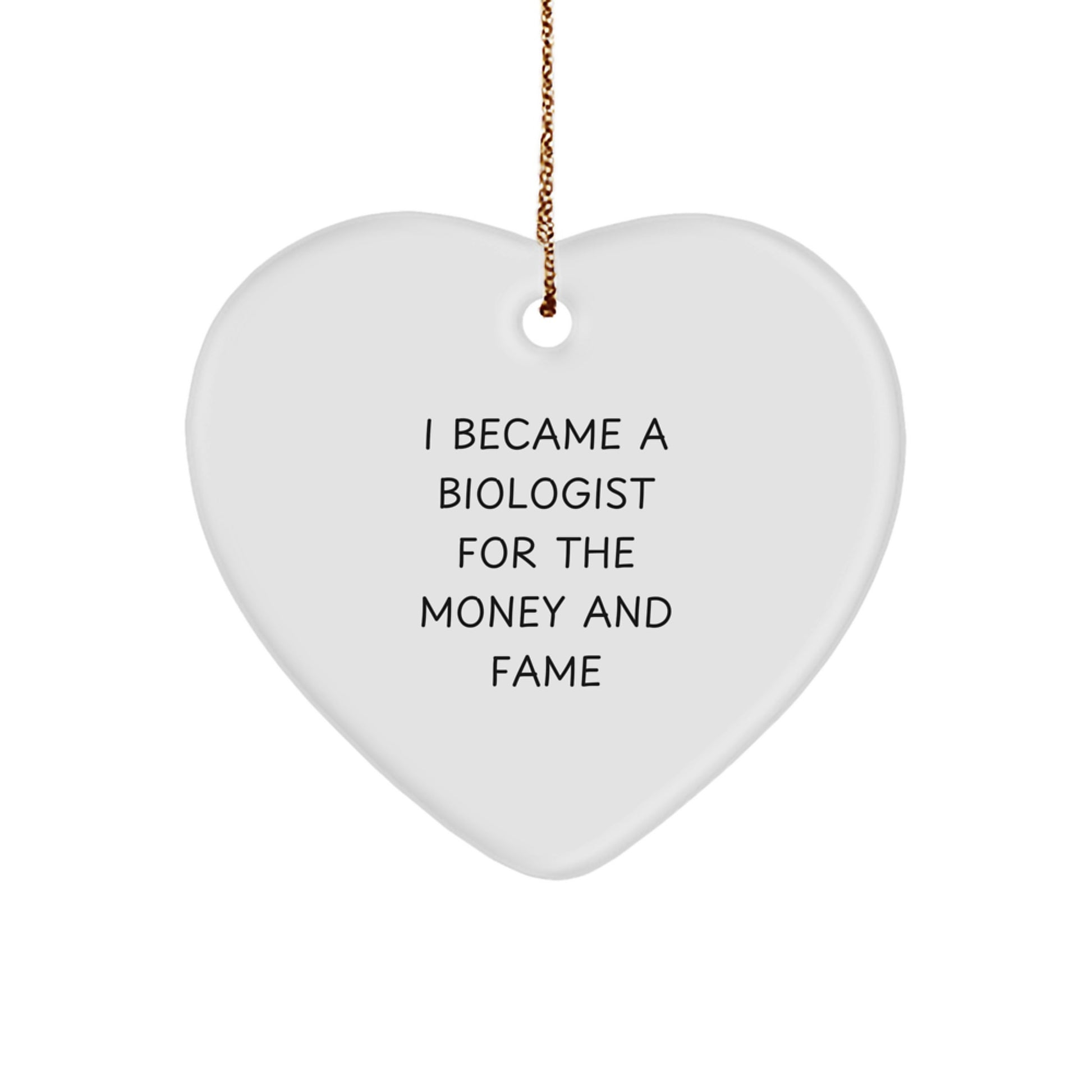 Funny Biologist Heart Ornament Gifts from Men to Friends for Christmas - Image 1
