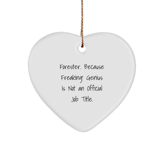 Funny Forester Heart Ornament Gifts from Friends and Family - Unique Heart Shaped Ornament for Forester Lovers - Christmas Unique Gifts - Image 1