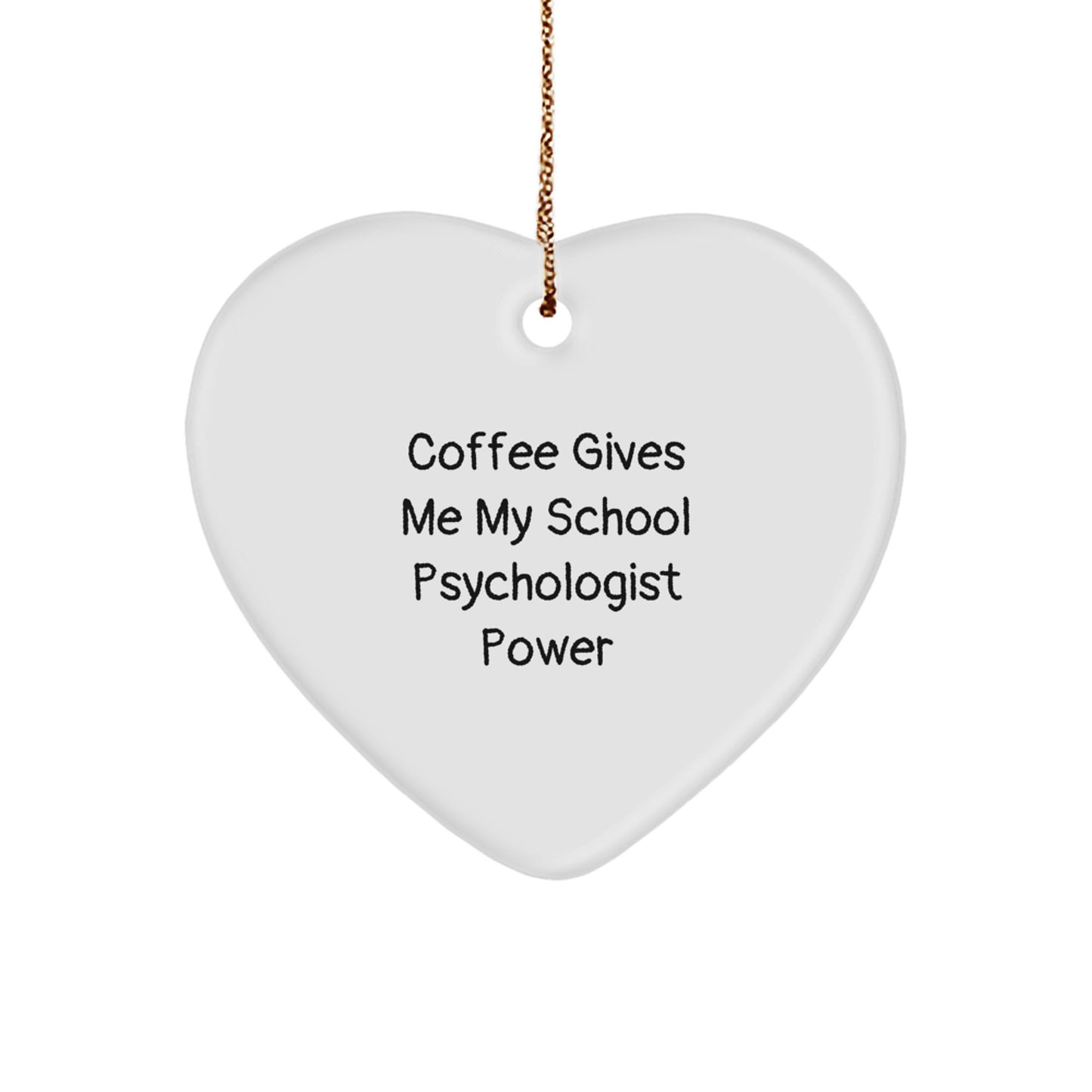 Funny School Psychologist Heart Ornament Gifts from Friends for School Psychologist Christmas Unique - Image 1