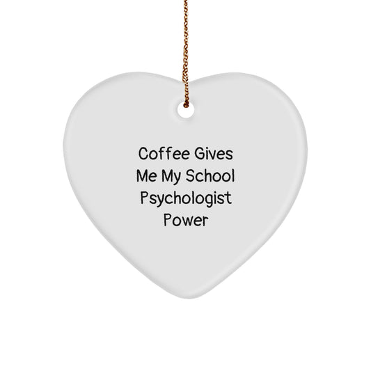 Funny School Psychologist Heart Ornament Gifts from Friends for School Psychologist Christmas Unique - Image 1