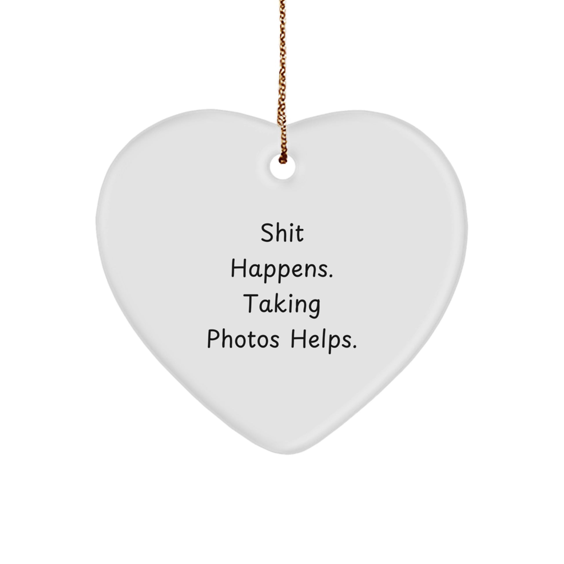 Funny Taking Photos Heart Ornament Gifts from Friends for Women on Christmas - Image 1