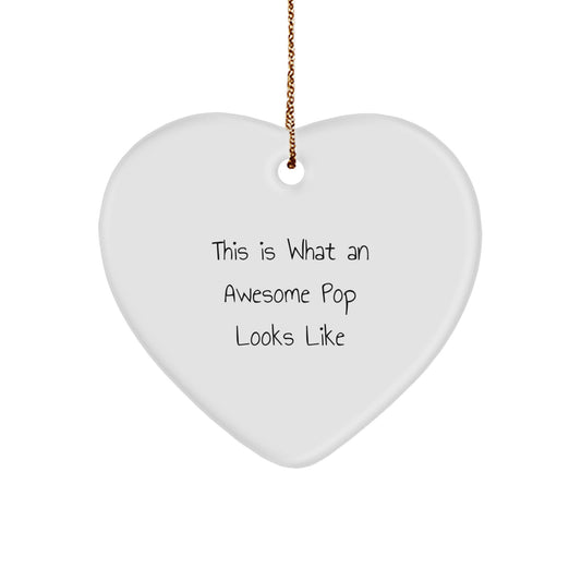 Fun Funny Pop Heart Ornament Gifts for Men Women Friends Family from Me, Pop Love Heart Shaped Christmas Unique Gifts - Image 1