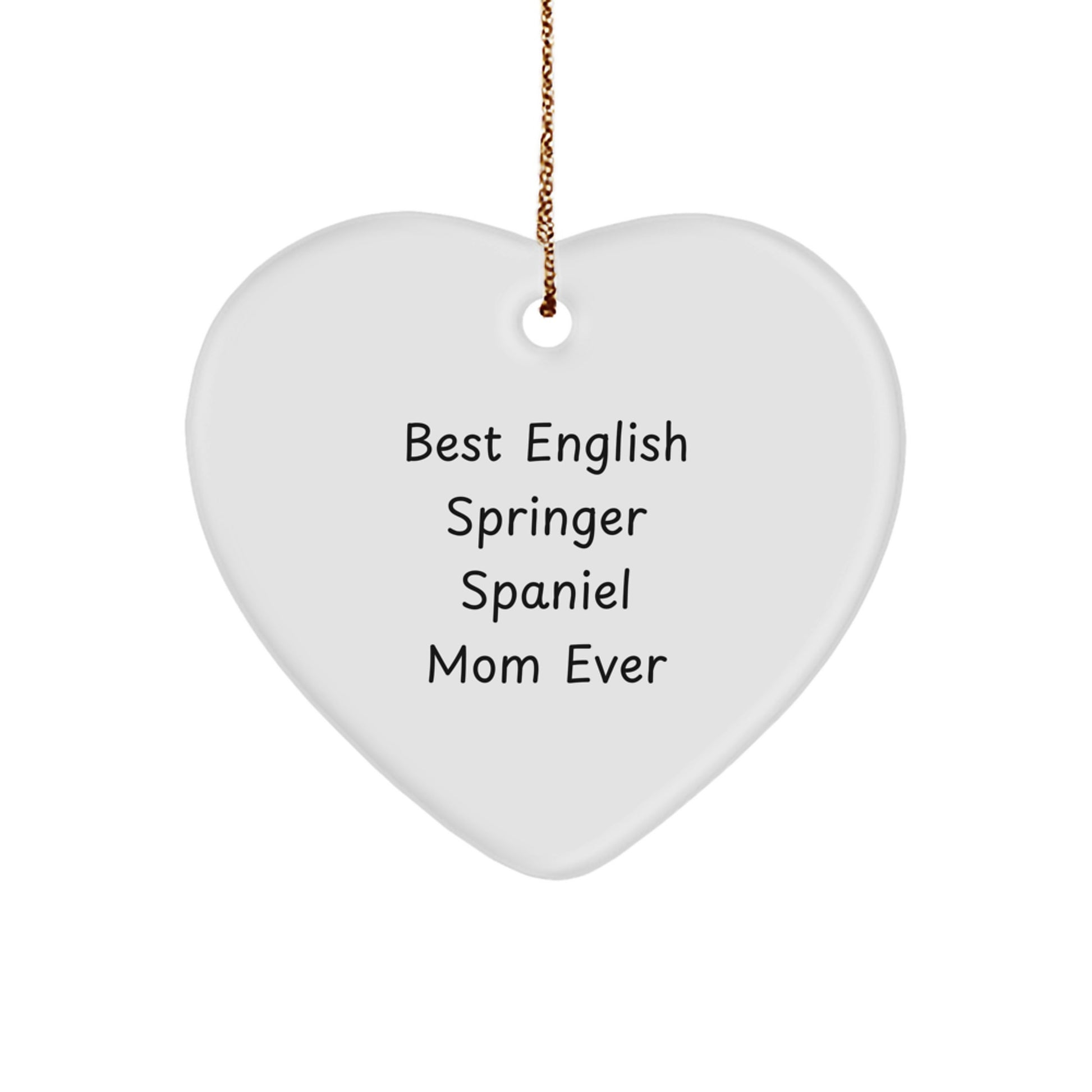 Gifts from the Heart, English Springer Spaniel Dog Mom Gifts, Best Mom Ever Heart Ornament for Christmas - Image 1