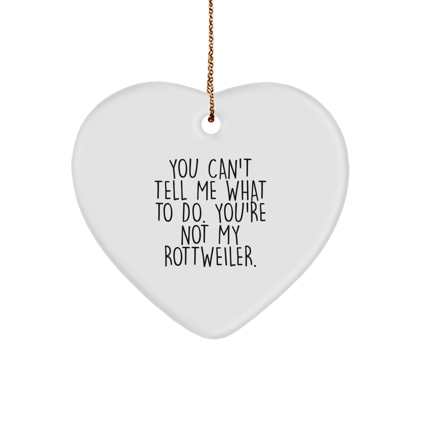 Funny Rottweiler Dog Lover Gifts from Men, Christmas Unique Gifts for Rottweiler Dog Owners, Heart Ornament for Rottweiler Dog - Image 1