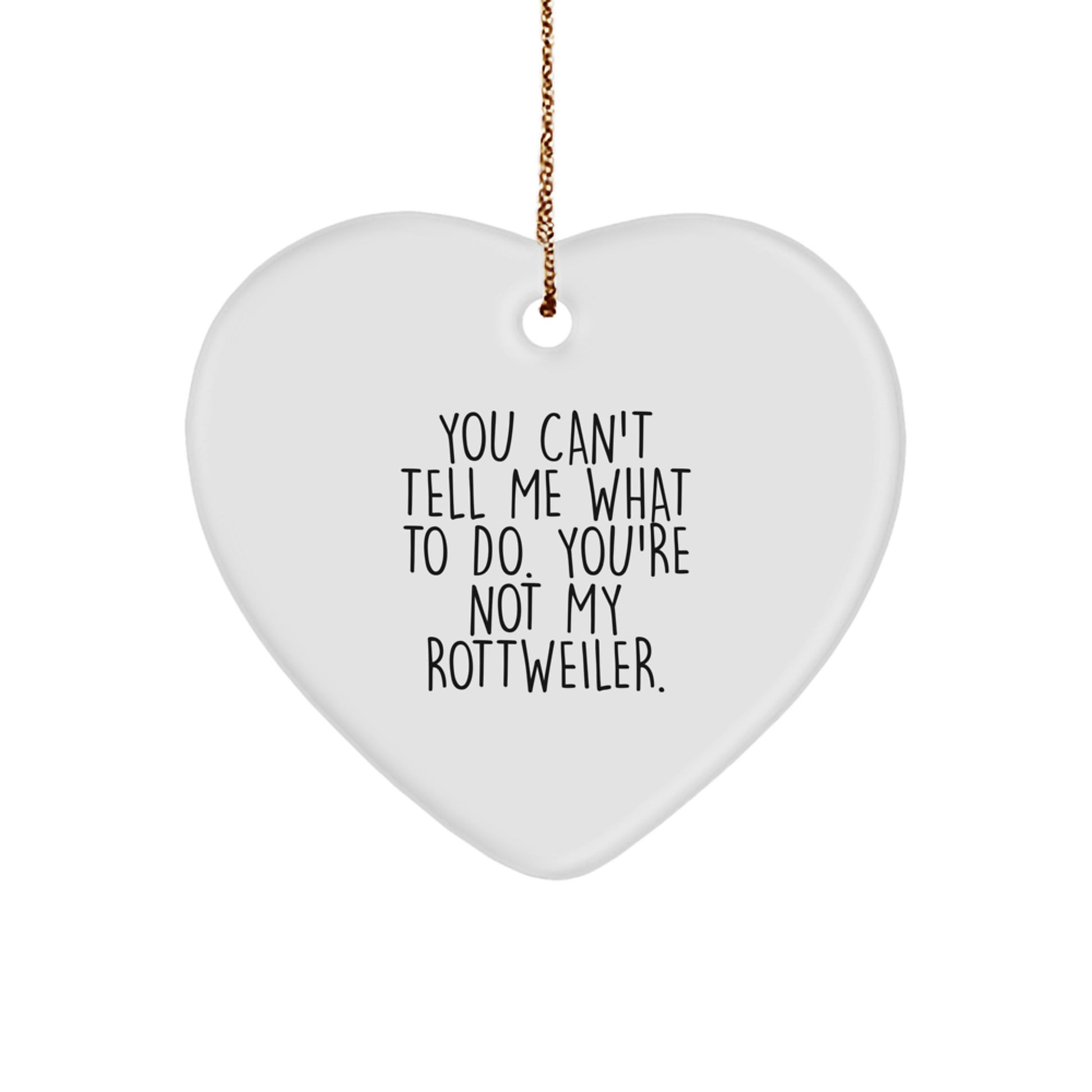 Funny Rottweiler Dog Lover Gifts from Men, Christmas Unique Gifts for Rottweiler Dog Owners, Heart Ornament for Rottweiler Dog - Image 1