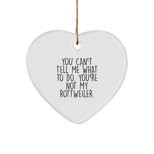 Funny Rottweiler Dog Lover Gifts from Men, Christmas Unique Gifts for Rottweiler Dog Owners, Heart Ornament for Rottweiler Dog - Image 1