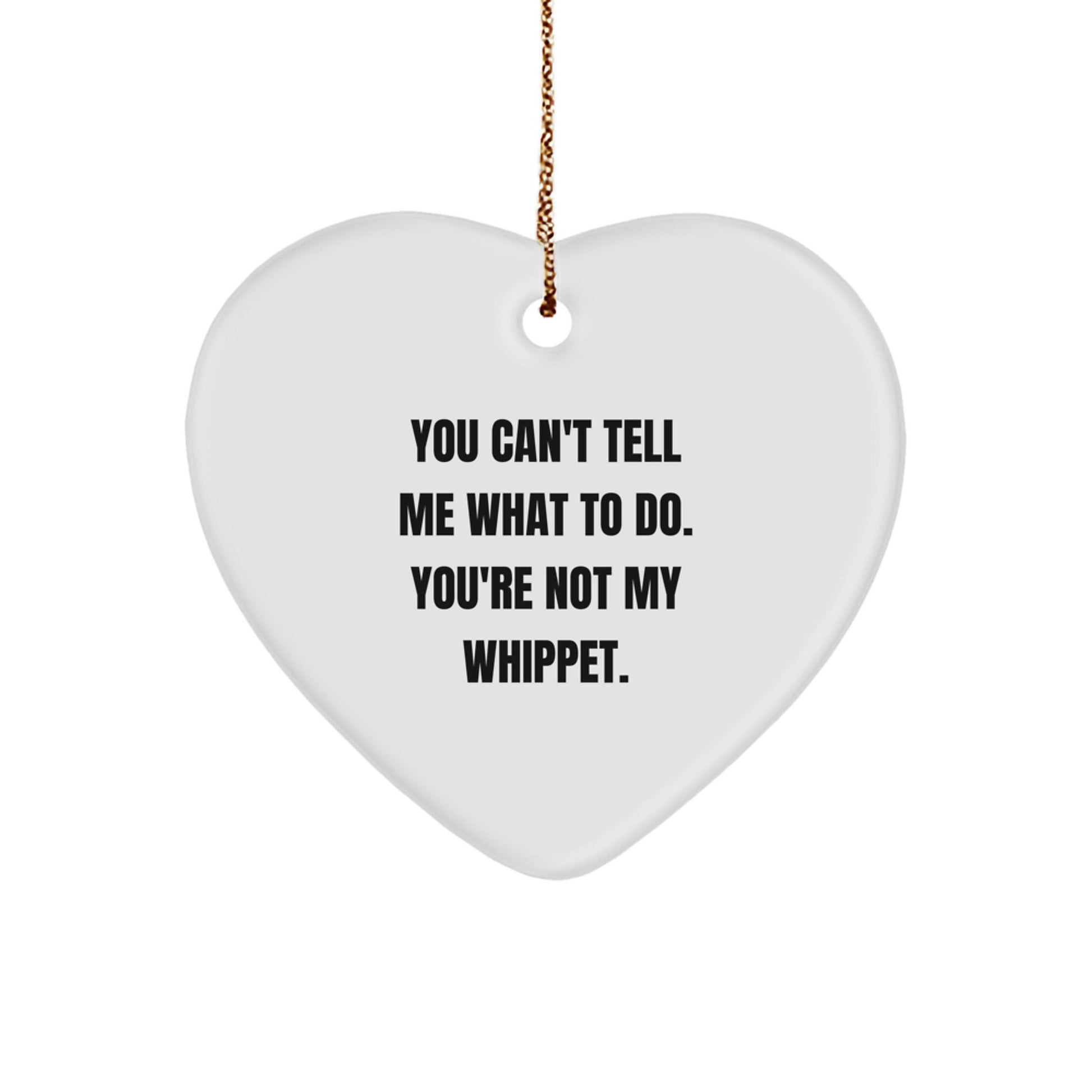 Funny Whippet Dog Heart Ornament Gifts from Family for Christmas Unique Presents - Image 1