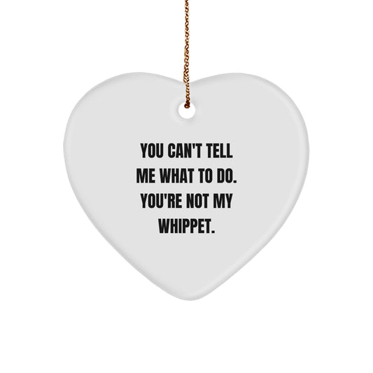 Funny Whippet Dog Heart Ornament Gifts from Family for Christmas Unique Presents - Image 1