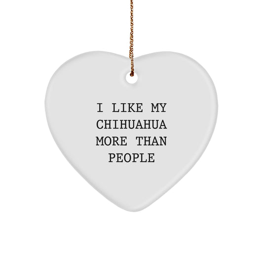 Chihuahua Dog Heart Ornament Gifts from Friends for Christmas Unique - Image 1