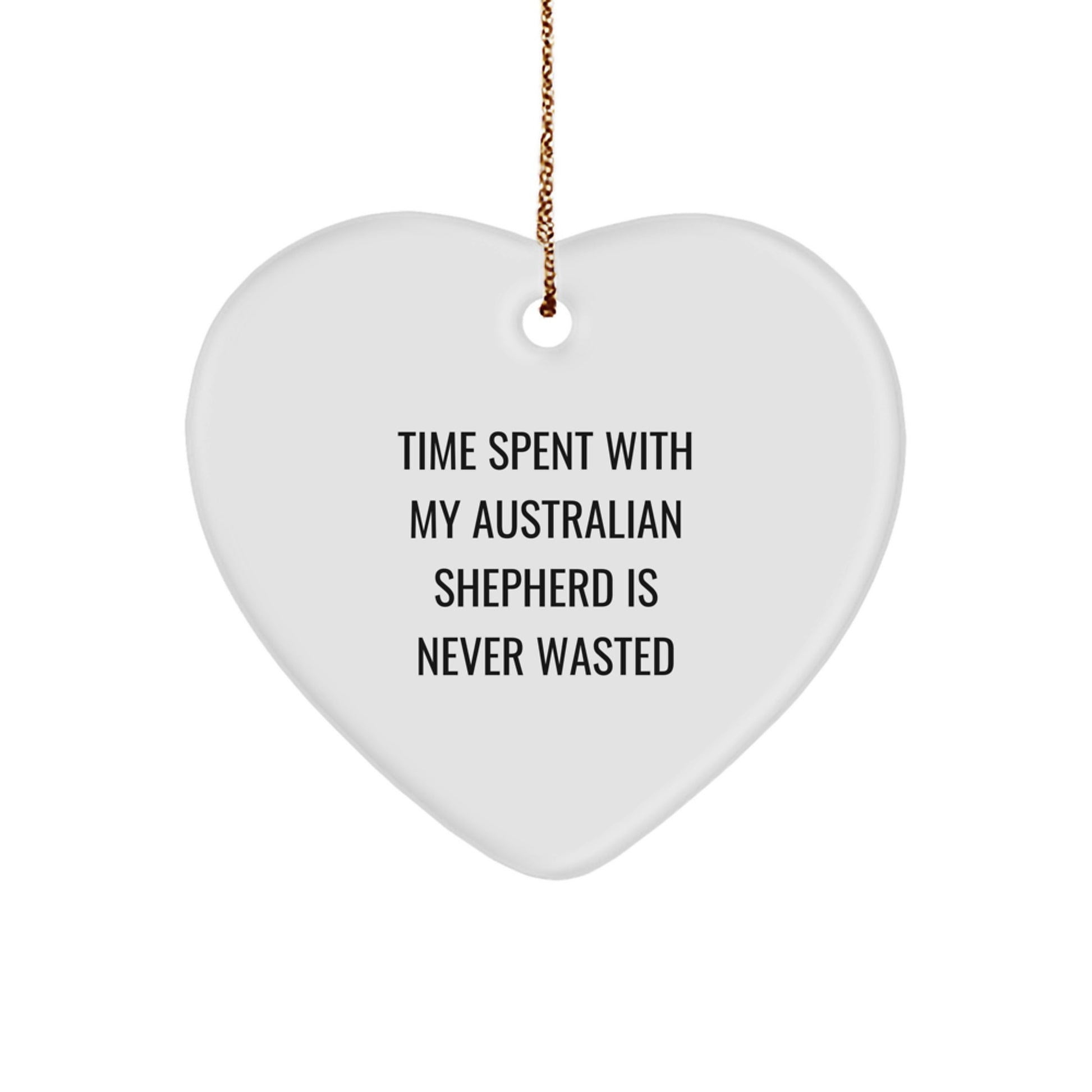 Funny Australian Shepherd Dog Heart Ornament Gifts from Family for Australian Shepherd Dog Lovers Christmas Unique Gifts - Image 1