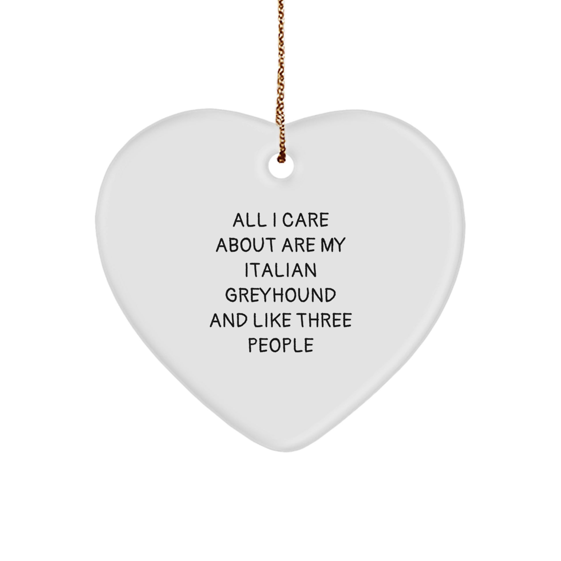 Italian Greyhound Dog Lovers Gifts from Friends, Heart Ornament for Italian Greyhound Dog, Christmas Unique Gifts - Image 1